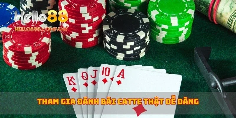 Tham gia đánh bài Catte thật dễ dàng