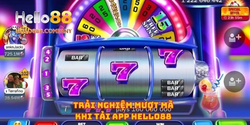 Trải nghiệm mượt mà khi tải app Hello88